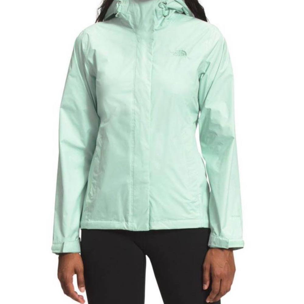 The North Face Women's Mint Green Hooded Shell Jacket Large
